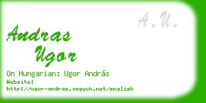 andras ugor business card