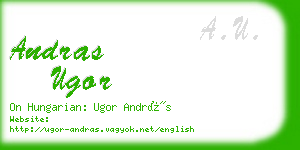 andras ugor business card